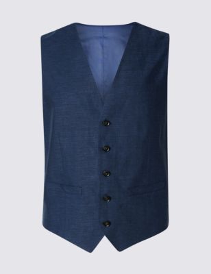 Linen Miracle&trade; Tailored Fit Waistcoat